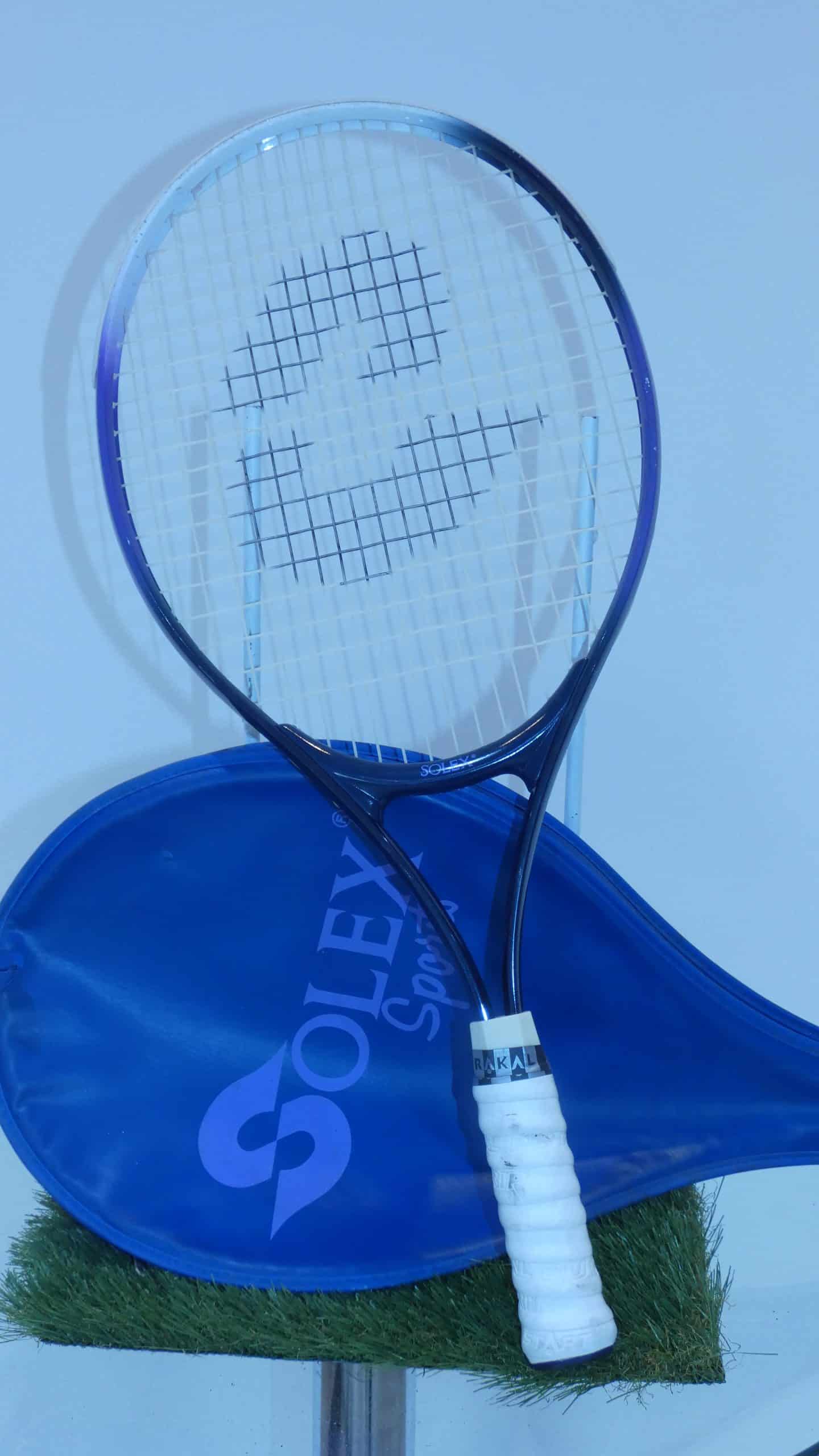 Solex Tennis Racquet with Cover, 23 Inches in Length, Grip 4 1/2 Inches Size 4