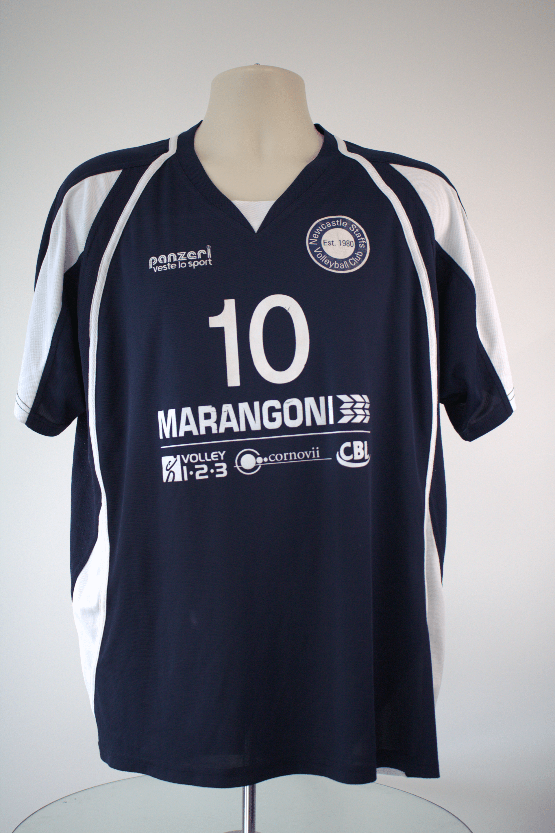 Newcastle Staffs Volleyball Navy V Neck Sports Top