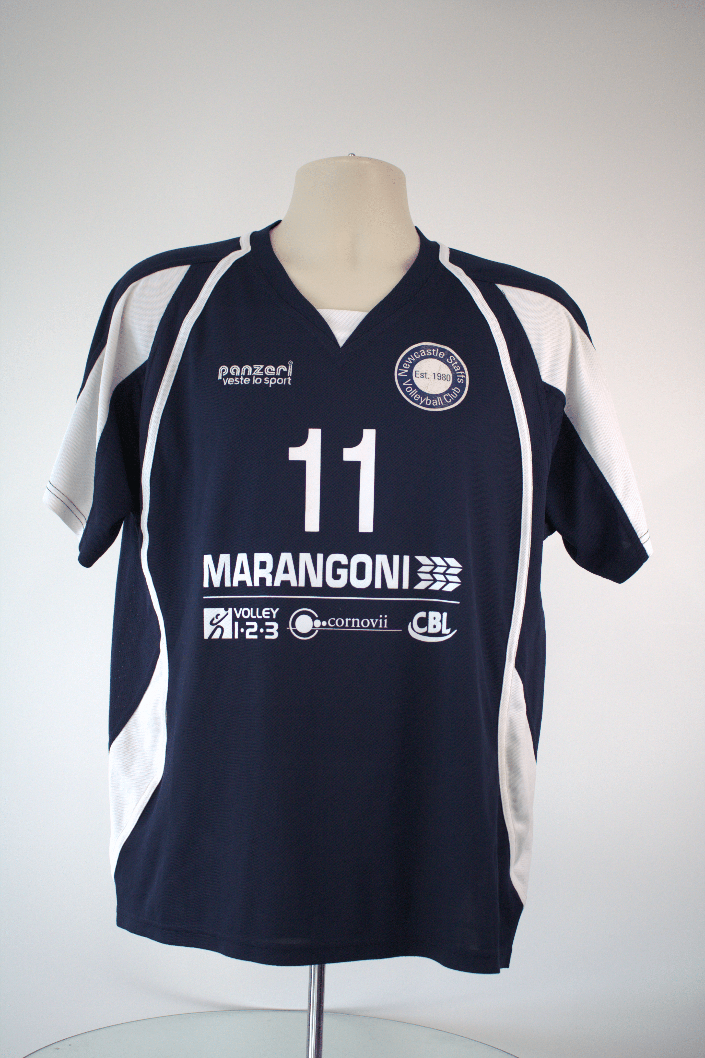 Newcastle Staffs Volleyball Navy V Neck Sports Top
