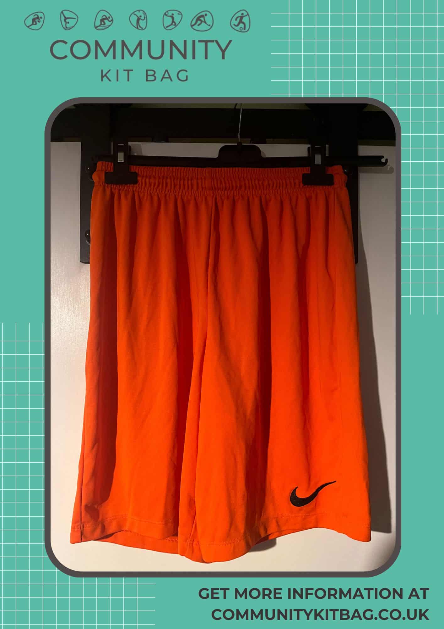 Nike Dry Fit Shorts – Orange – Medium