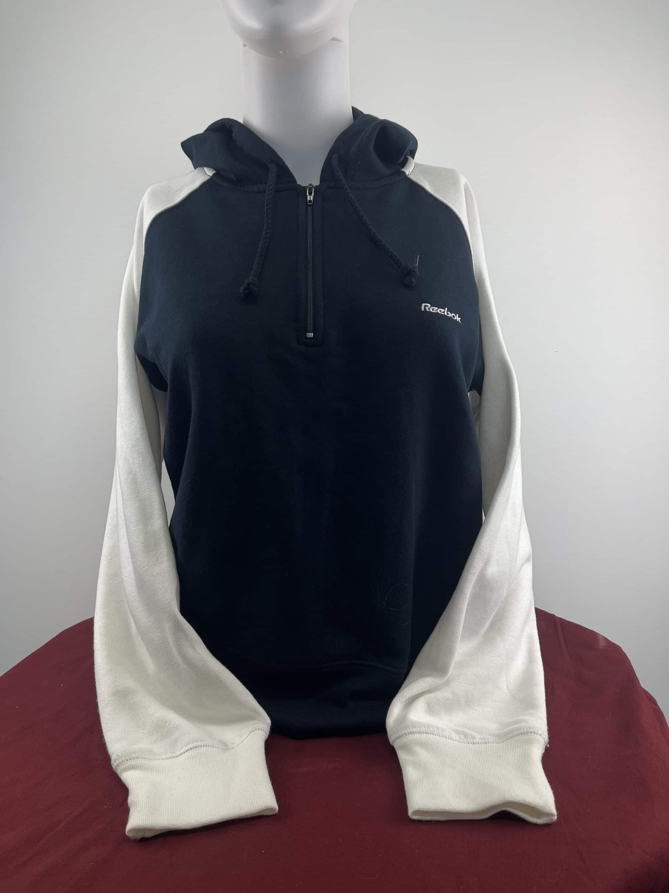 Reebok Dark Blue and White Hoodie