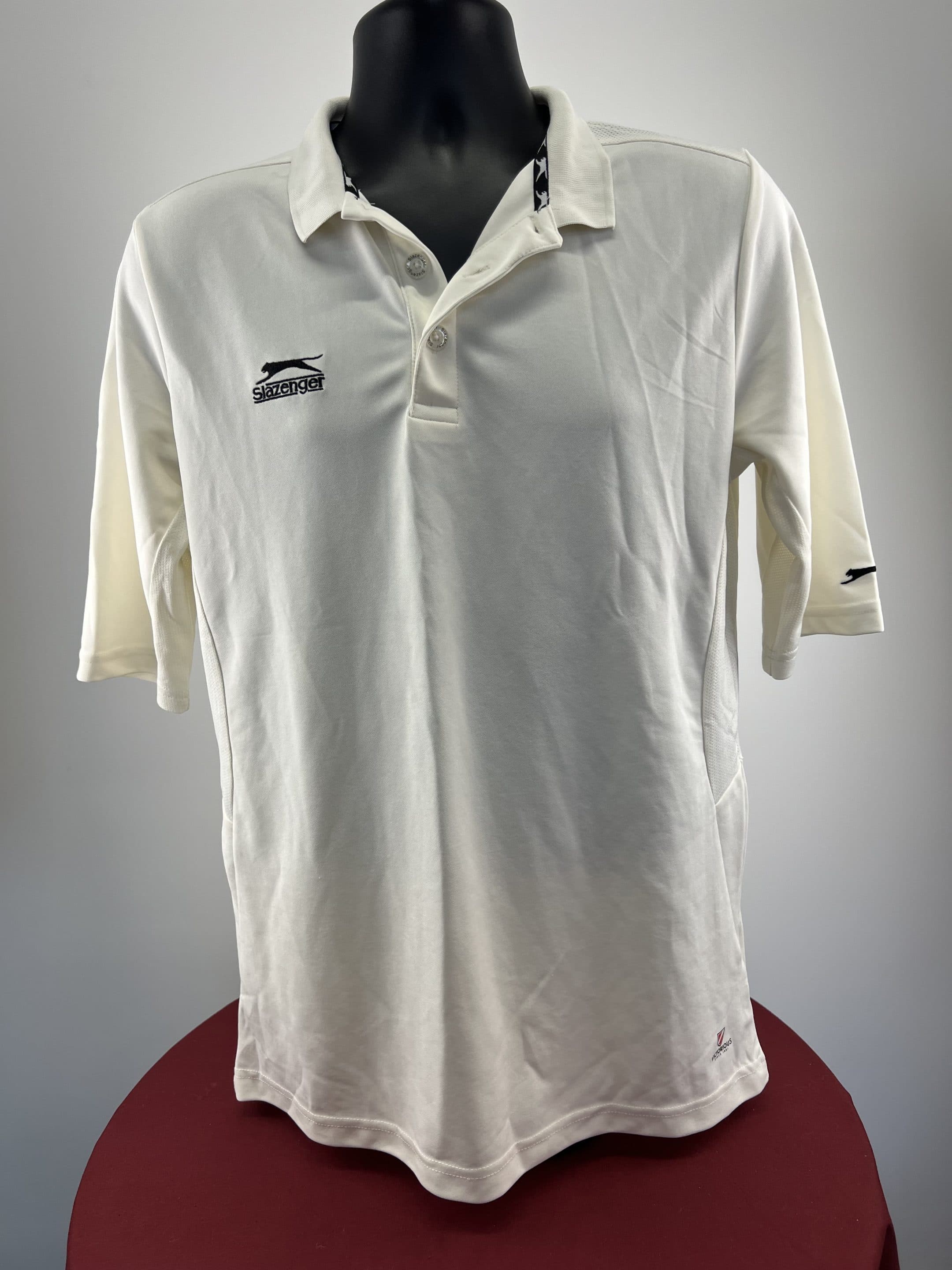 Slazenger Cricket White Polo Shirt