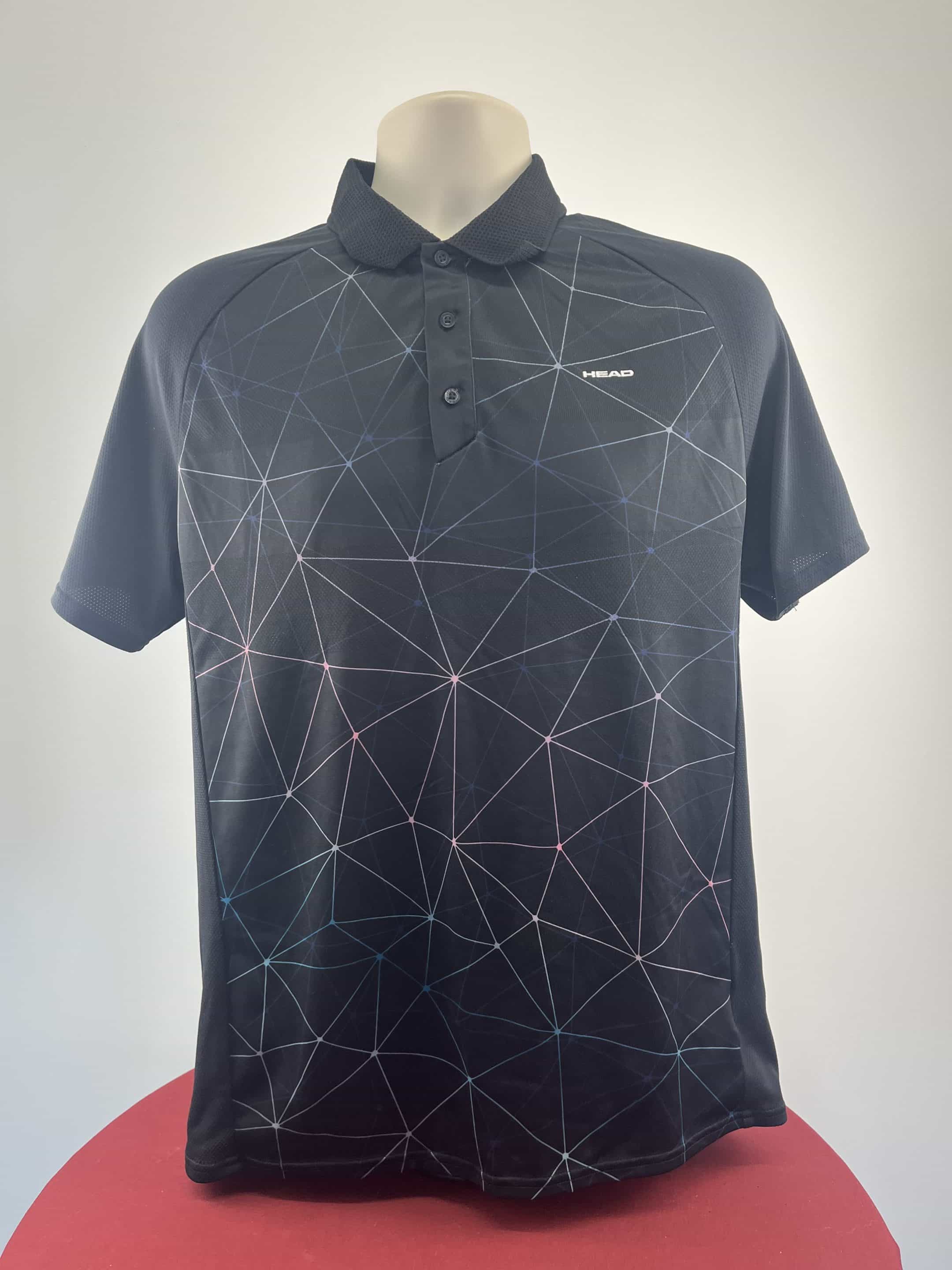 Head Black Graphic Polo Shirt