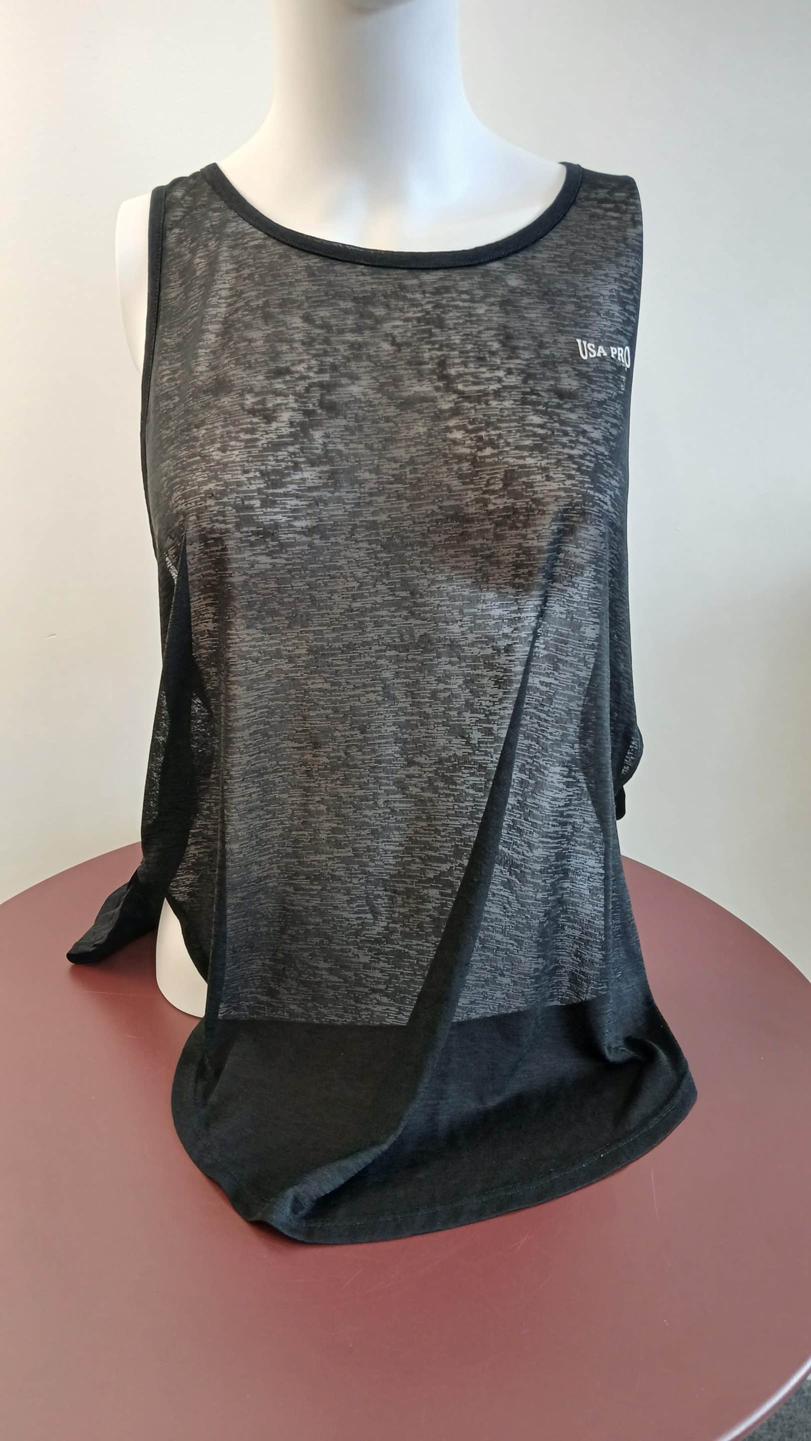 USA Pro Women’s Black Sports Vest