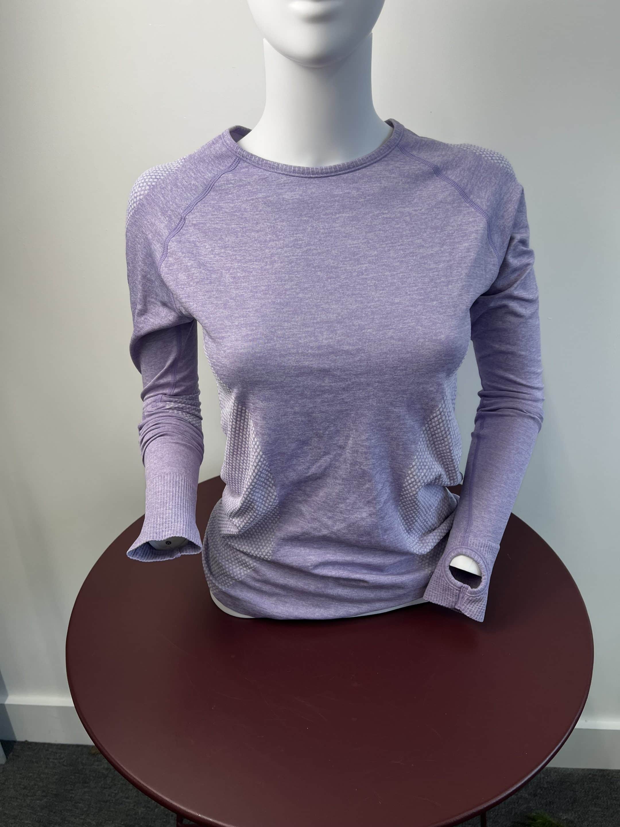 Purple Long-Sleeve Sports Top