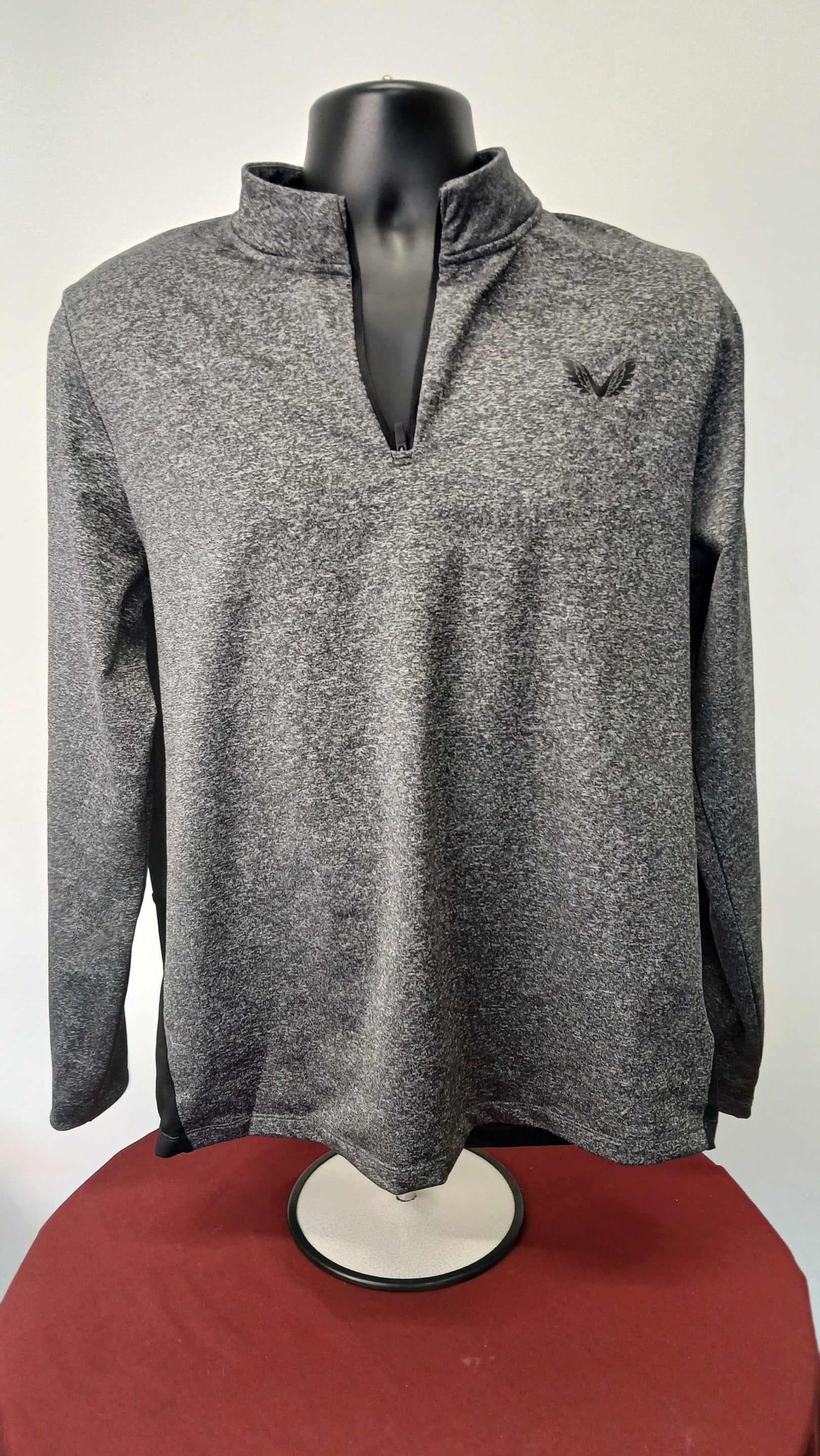 Castore Grey Athletic Quarter-Zip Top