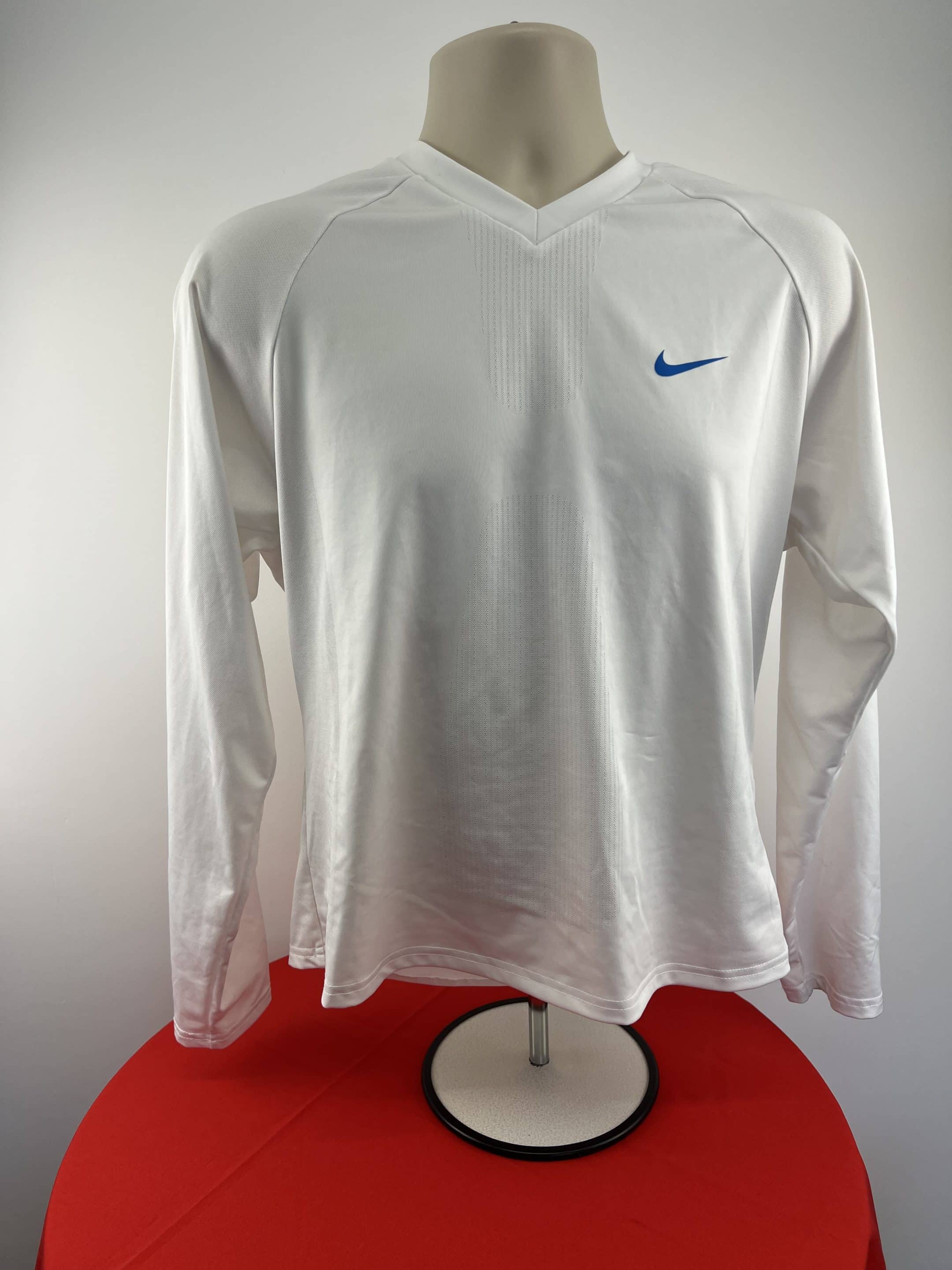 White Sports Long Sleeve Top