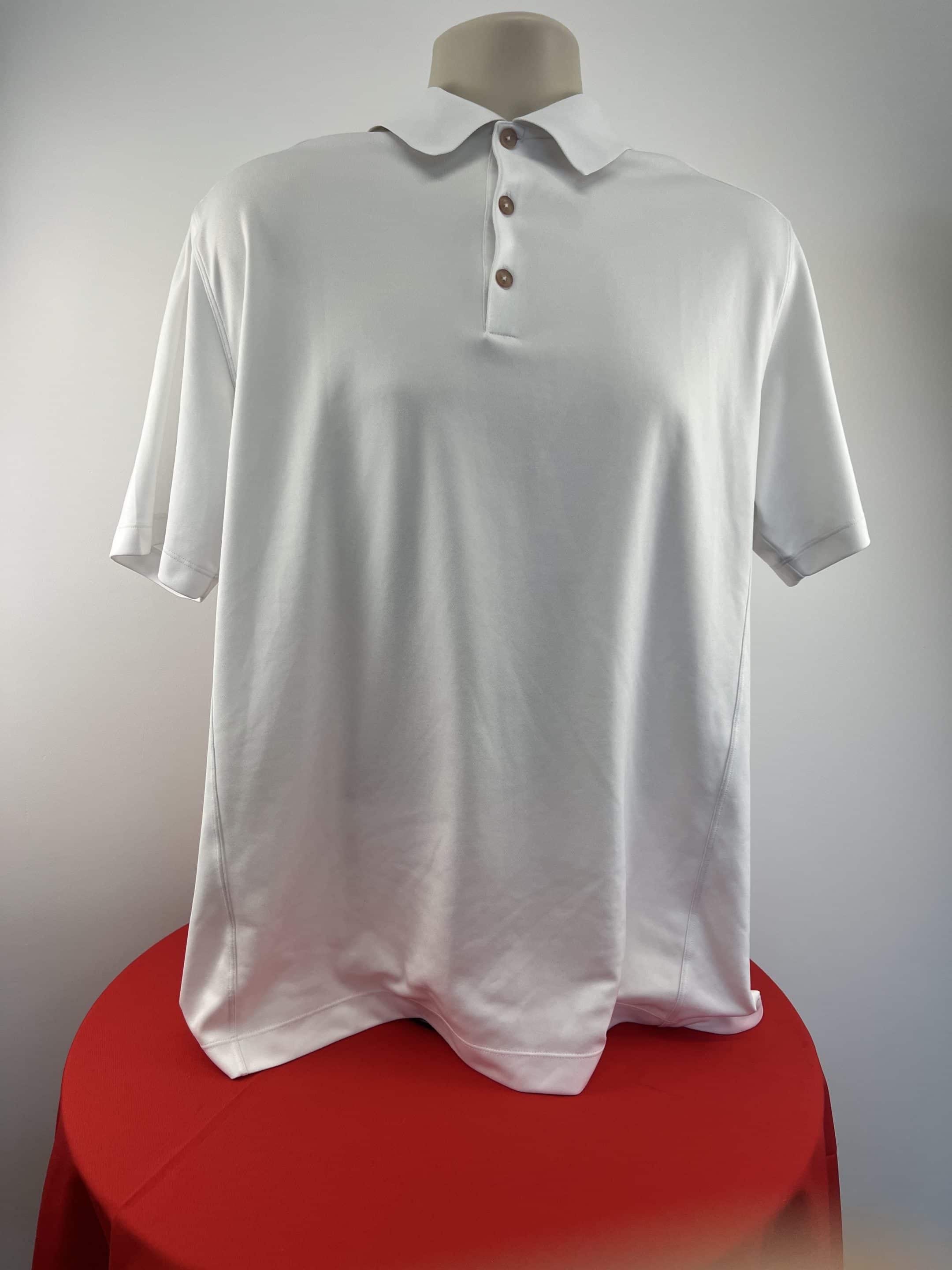 White Short-Sleeve Golf  Polo Shirt