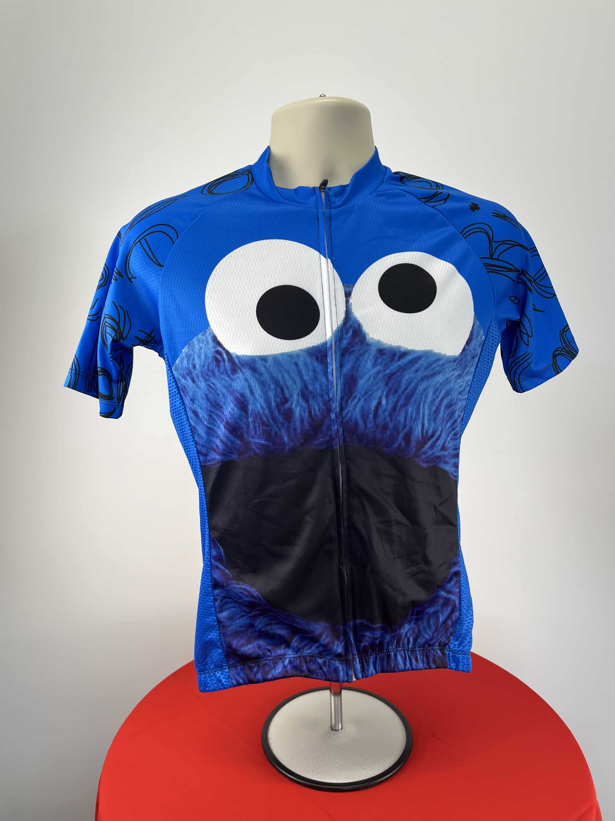 Blue Cookie Monster Printed Cycling Jersey