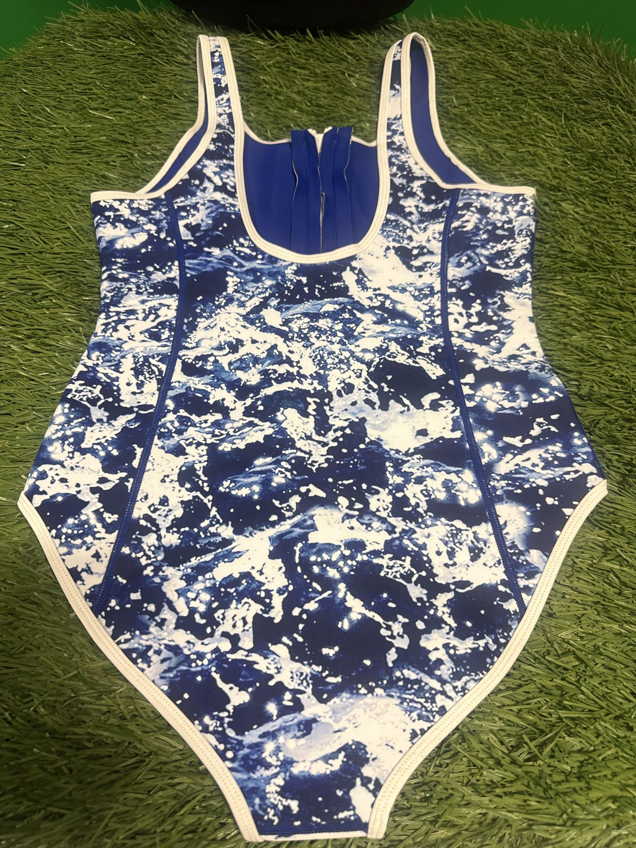 Blue-White Swimsuit