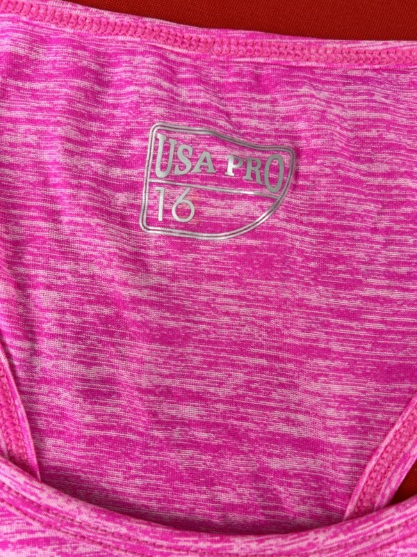 USA Pro Women's Pink Racerback Tank Top - Image 3