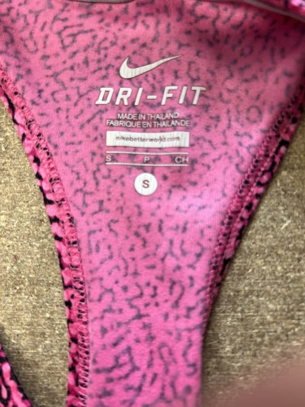Nike Pink Patterned Running Top - Image 2