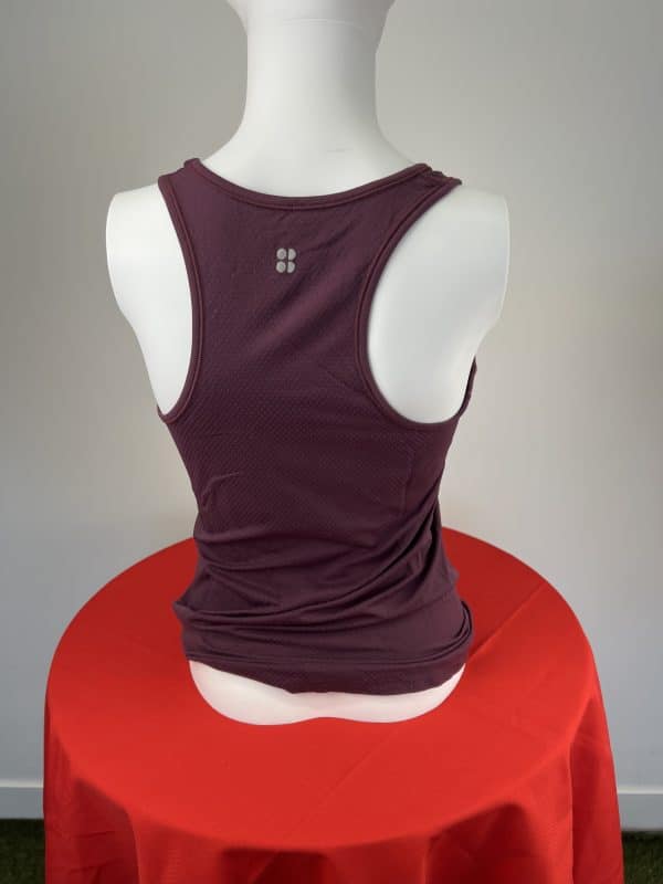 Sweaty Betty Burgundy Sports Tank Top - Image 2