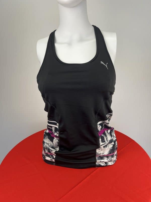 Puma Women's Black Racerback Sports Tank Top