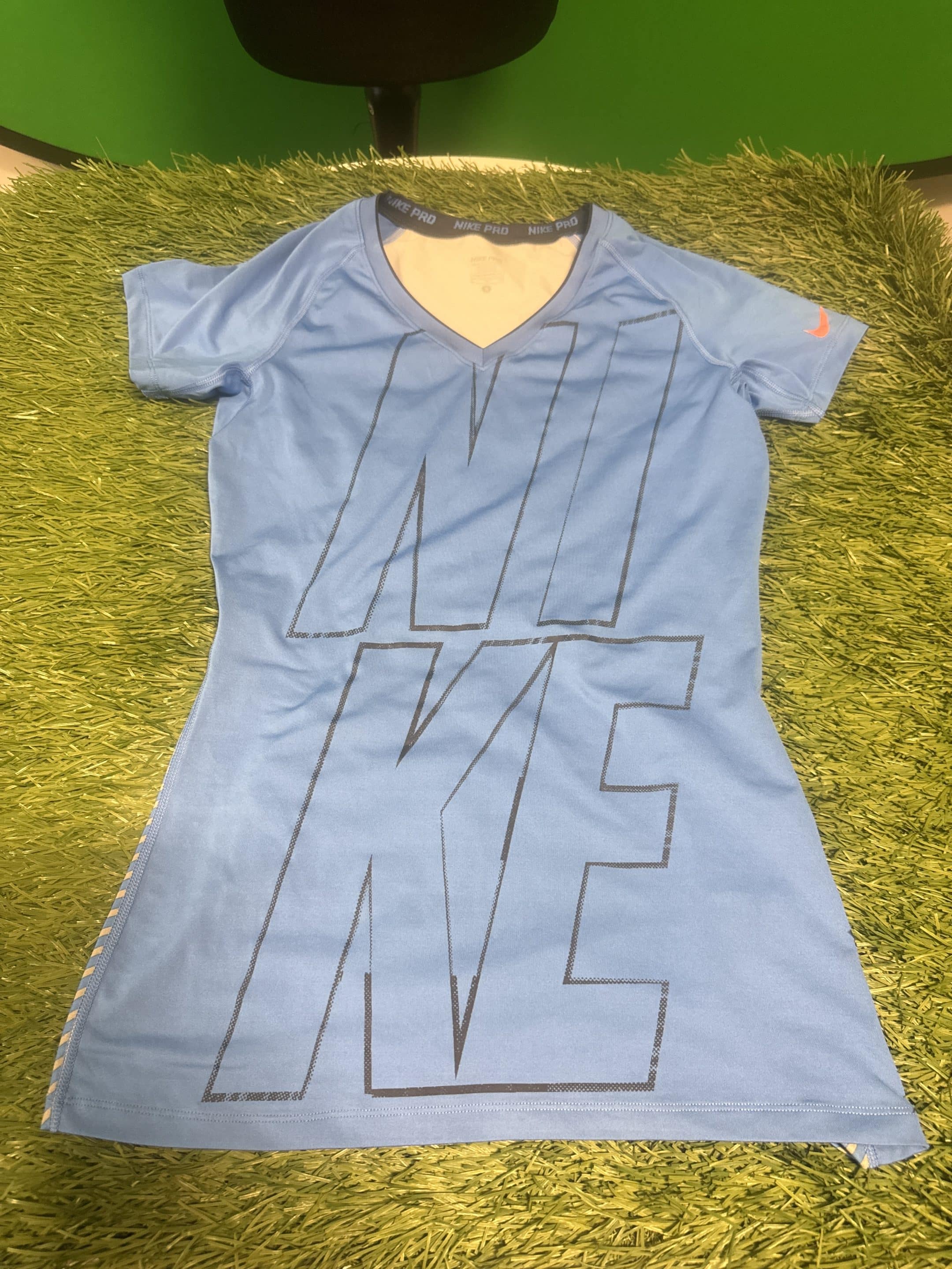 Nike Pro Blue V-Neck Top