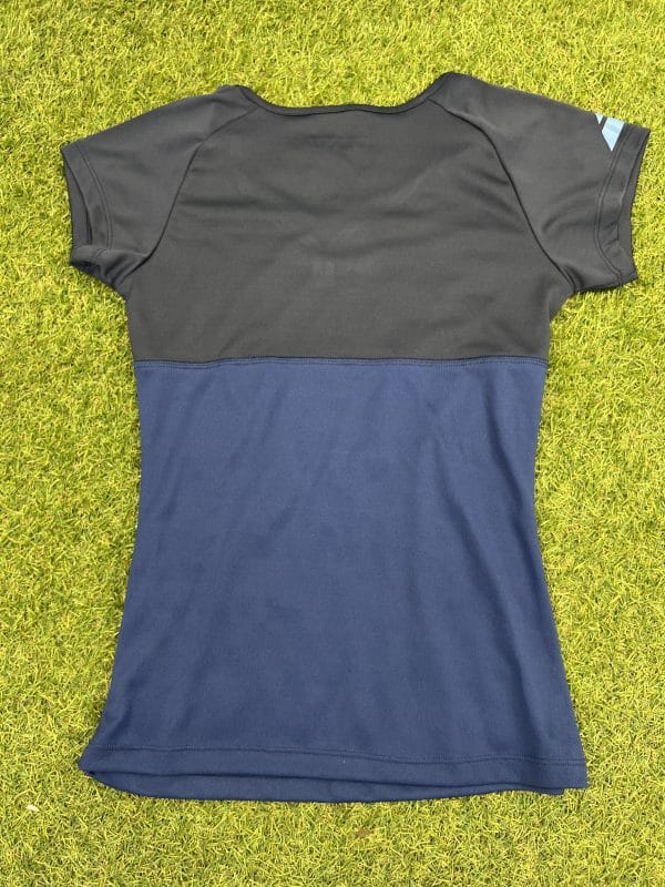 Women's Babolat Black and Blue Tennis T-Shirt - Image 3
