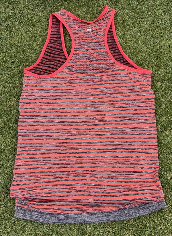 Sweaty Betty Red and Black Striped Sports Top - Image 2