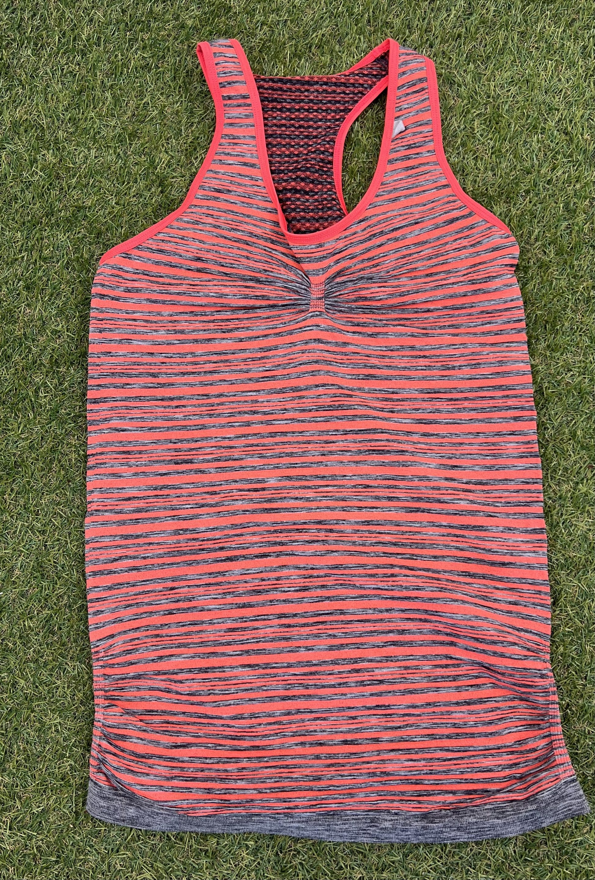 Sweaty Betty Red and Black Striped Sports Top