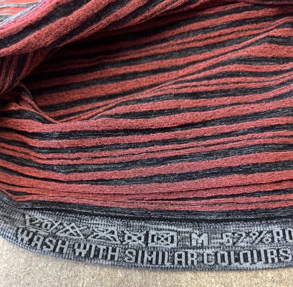 Sweaty Betty Red and Black Striped Sports Top - Image 3