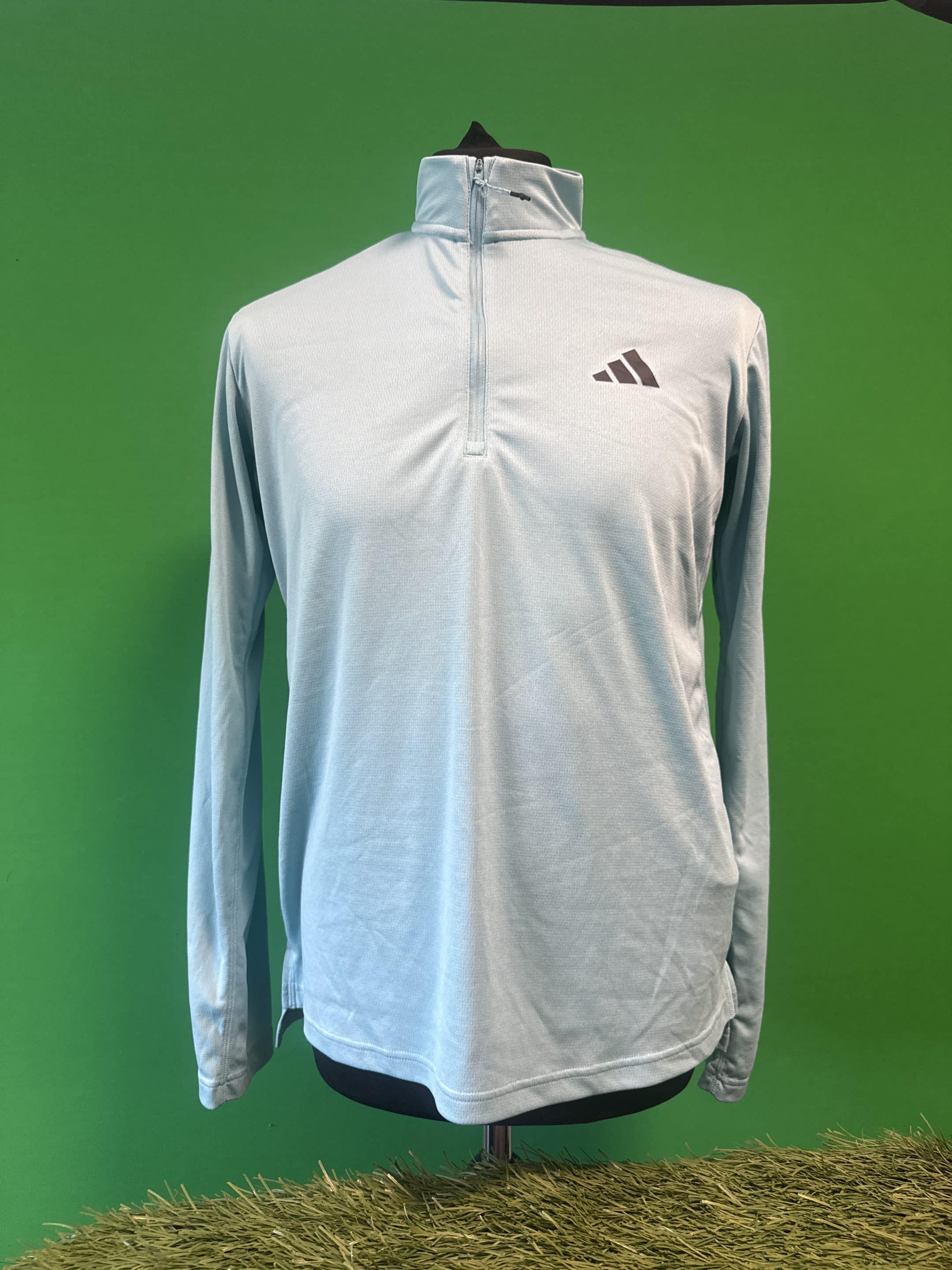 adidas Light Blue Quarter-Zip Top