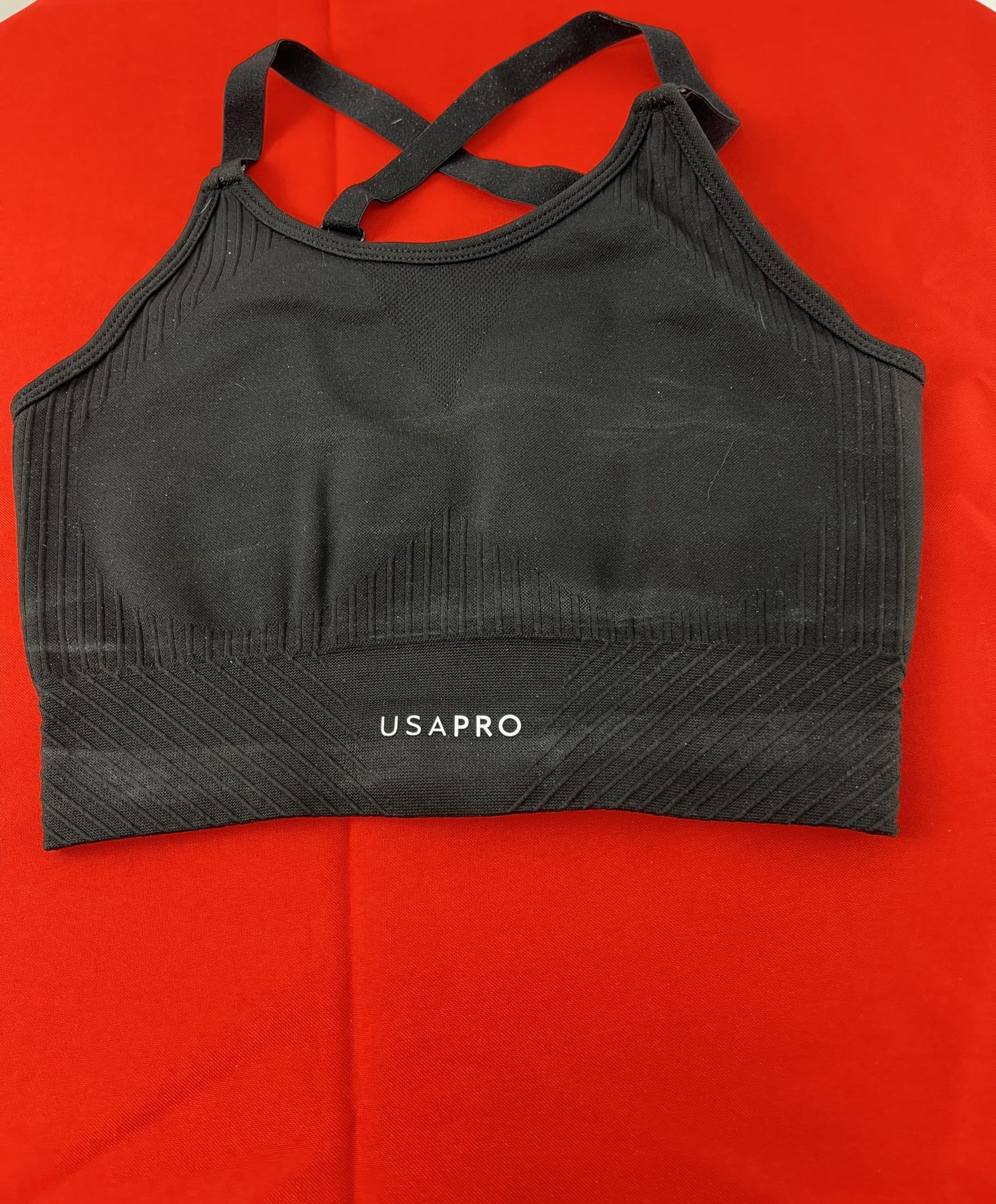 USA Pro Black Sports Bra