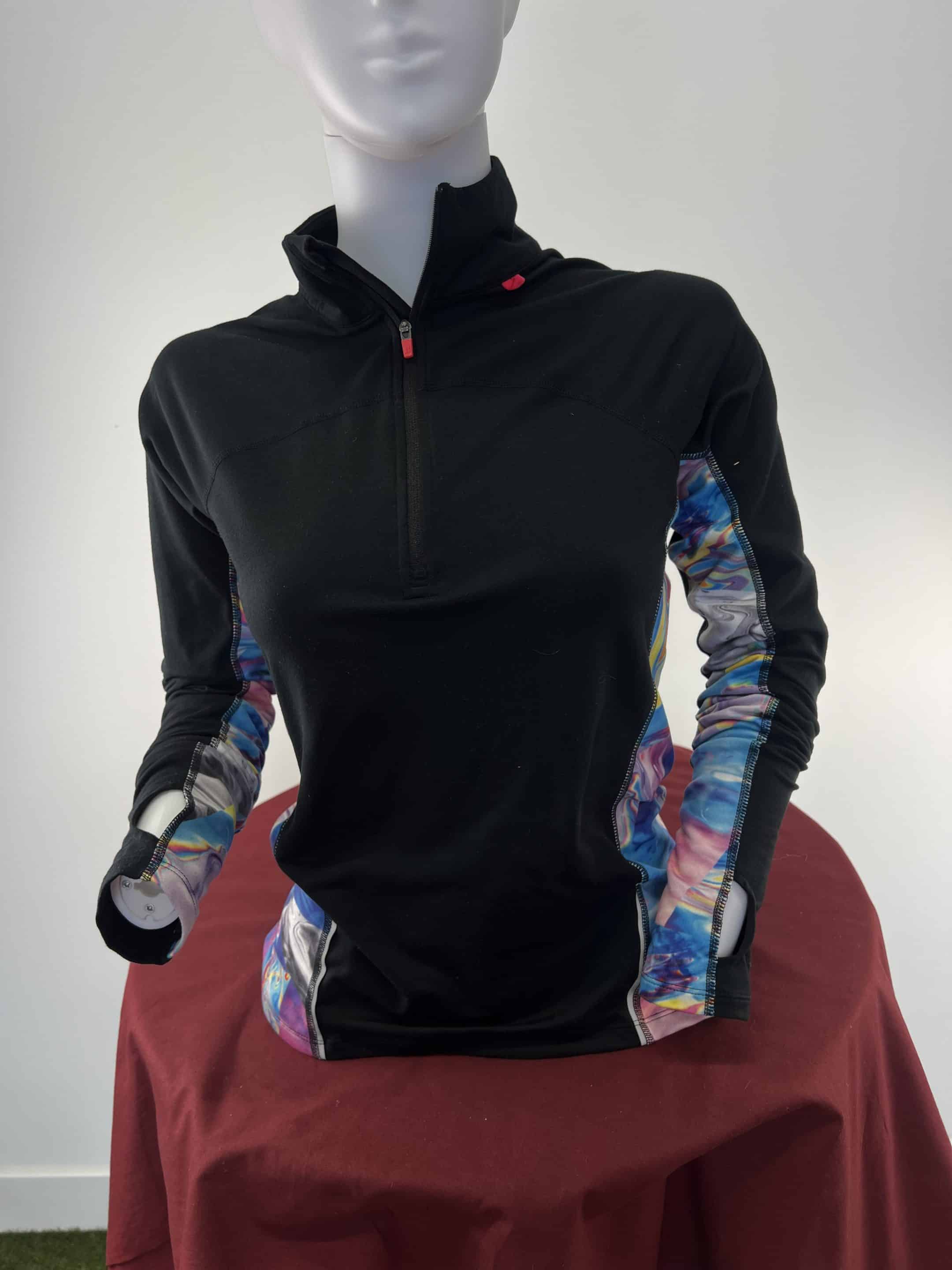 Sweaty Betty Black and Multi-Coloured Running Top