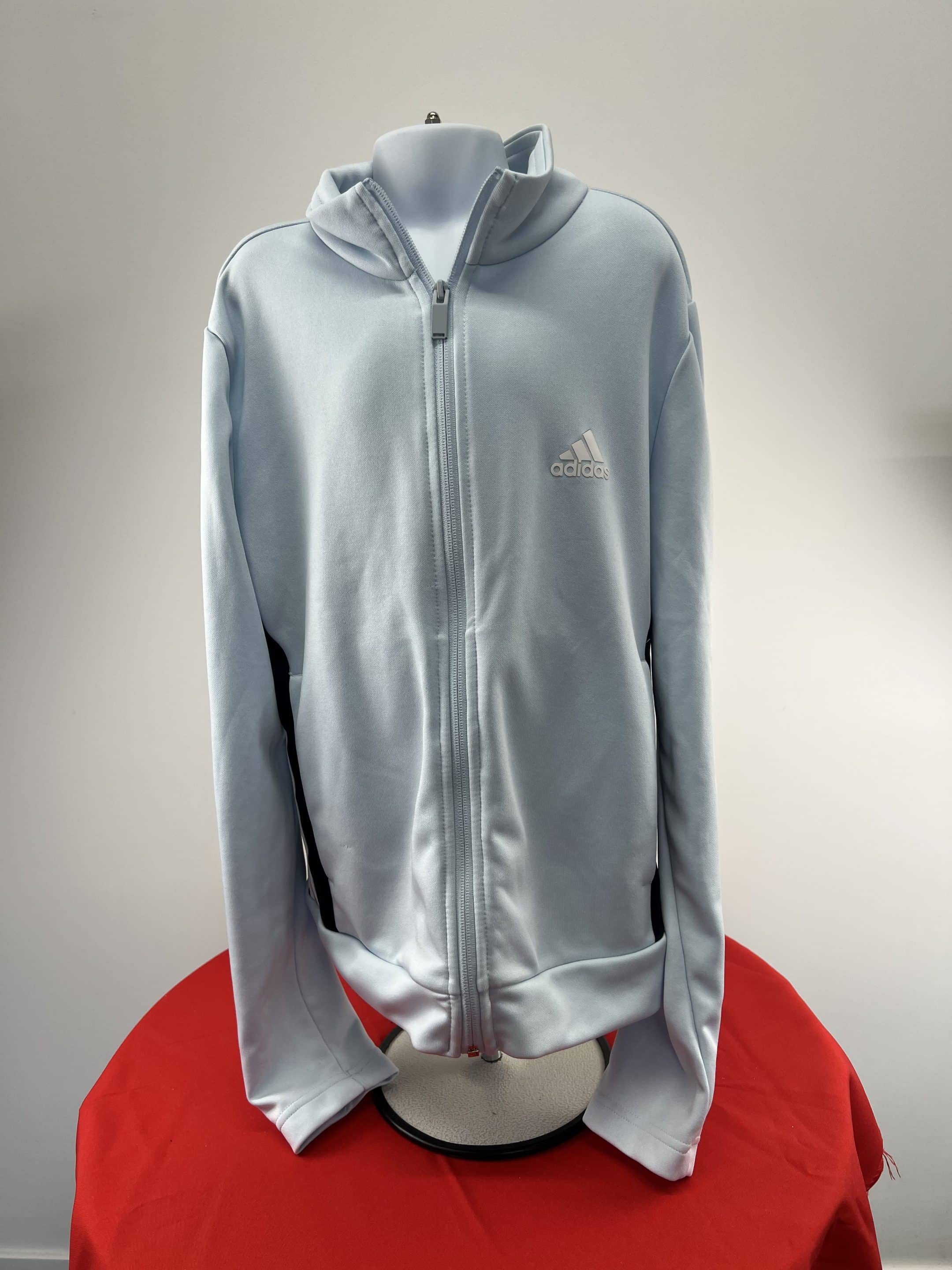 adidas Light Blue Zip-up Hoodie